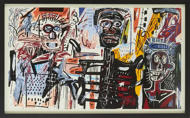 RICHARD RYAN. "Hommage à Basquiat", pigmentutskrift på fineartpapper, signerad samt numrerad 36/140.