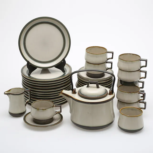 TESERVIS, 38 delar, stengods, "Tema Stoneware", Bing & Gröndahl, Danmark.