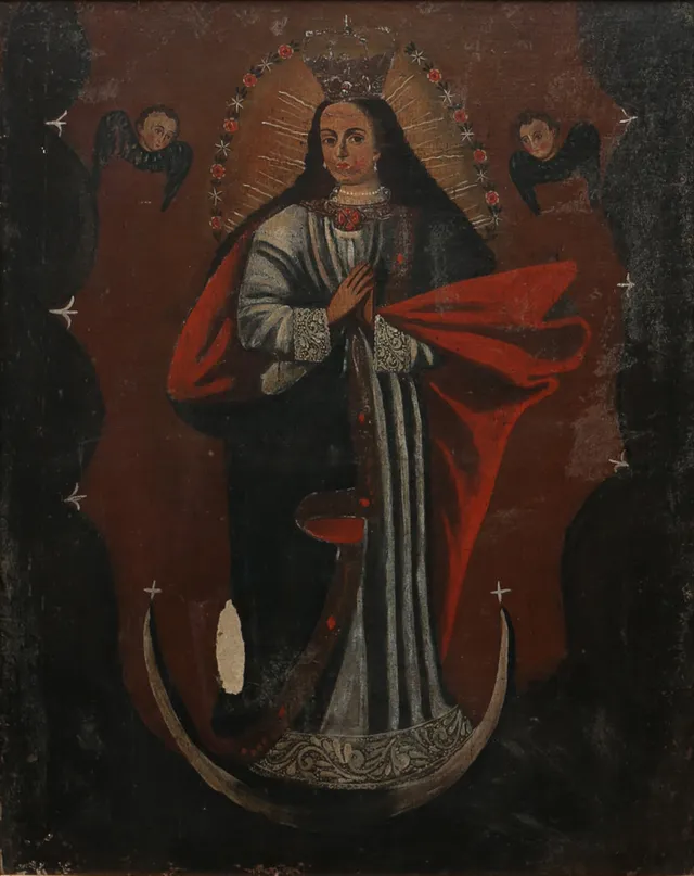 MEXICAN SCHOOL, 18TH CENTURY. Immaculate.