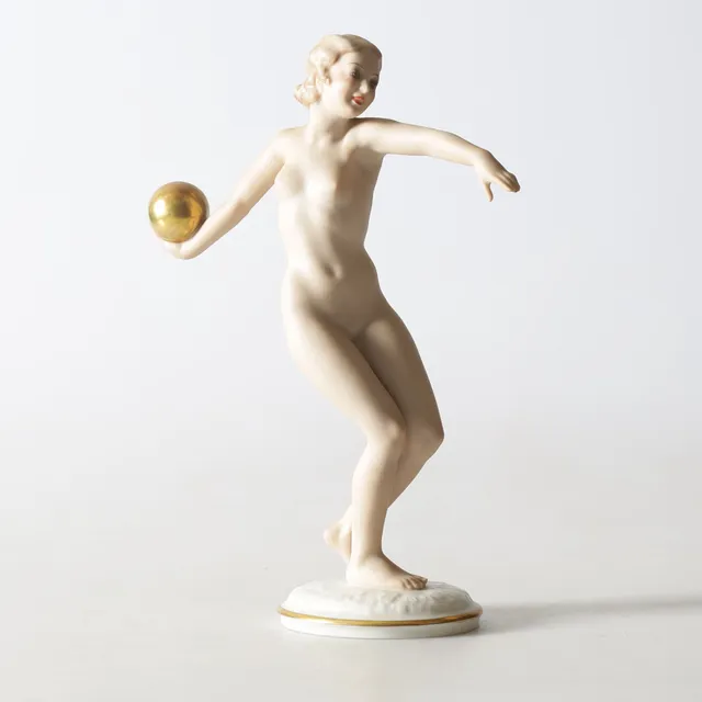 KARL TUTTER. figurin, porslin, Hutschenreuther, Art Déco, 1930-tal.