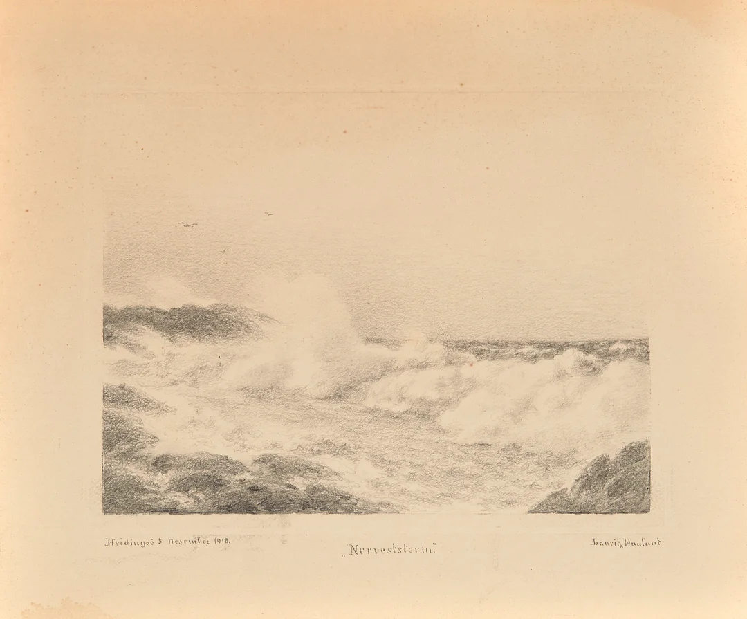 Haaland, Lauritz — "Norveststorm" 1918 — Kunst/Øvrig billedkunst — Blomqvist