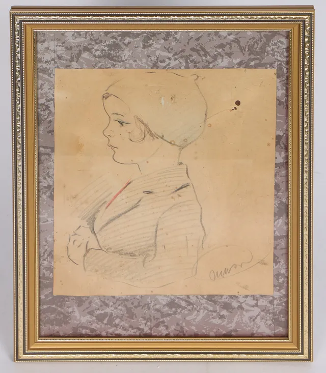 FRENCH SCHOOL (EARLY 20TH CENTURY) YOUNG GIRL WEARING BONNET.