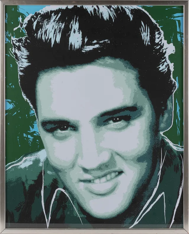 TOM MOORE. Elvis, Silkscreentryck.