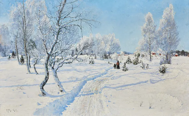 ANTON GENBERG. Winter landscape, Täby.