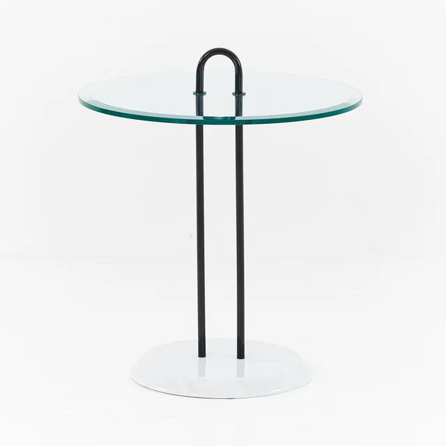 VICO MAGISTRETTI. Cattelan, soffbord/sidobord, marmor, glas, Italien 1980-tal.