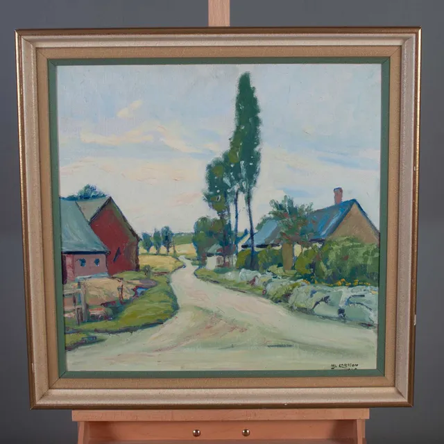 HJALMAR LARSSON. Olja på pannå, landsväg.