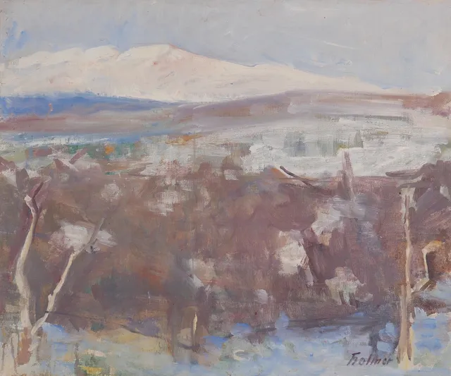 FRITZ HOLMER. Fjällandskap, olja på duk, signerad Holmer.