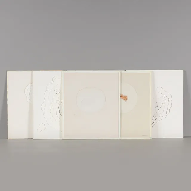 AL EKLUND (1936-2021) 6 stycken, kompositioner, collage, ramade samt oramade.