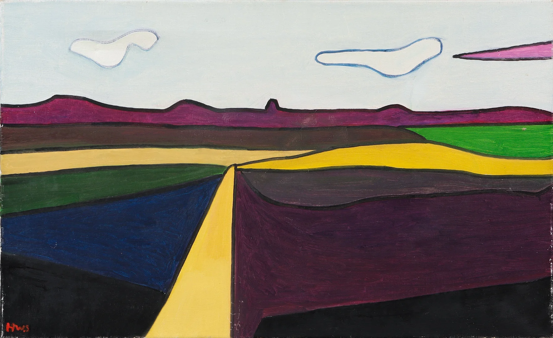 HANS VALTER SUNDBERG. Landskap, olja på duk, monogramsignerad HWS. — Paintings — Göteborgs Auktionsverk