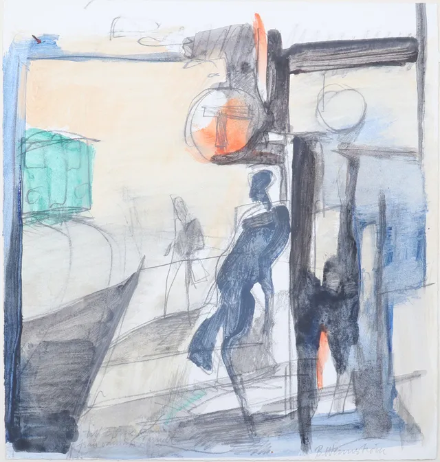 BERNDT WENNSTRÖM. Gouache, signerad.
