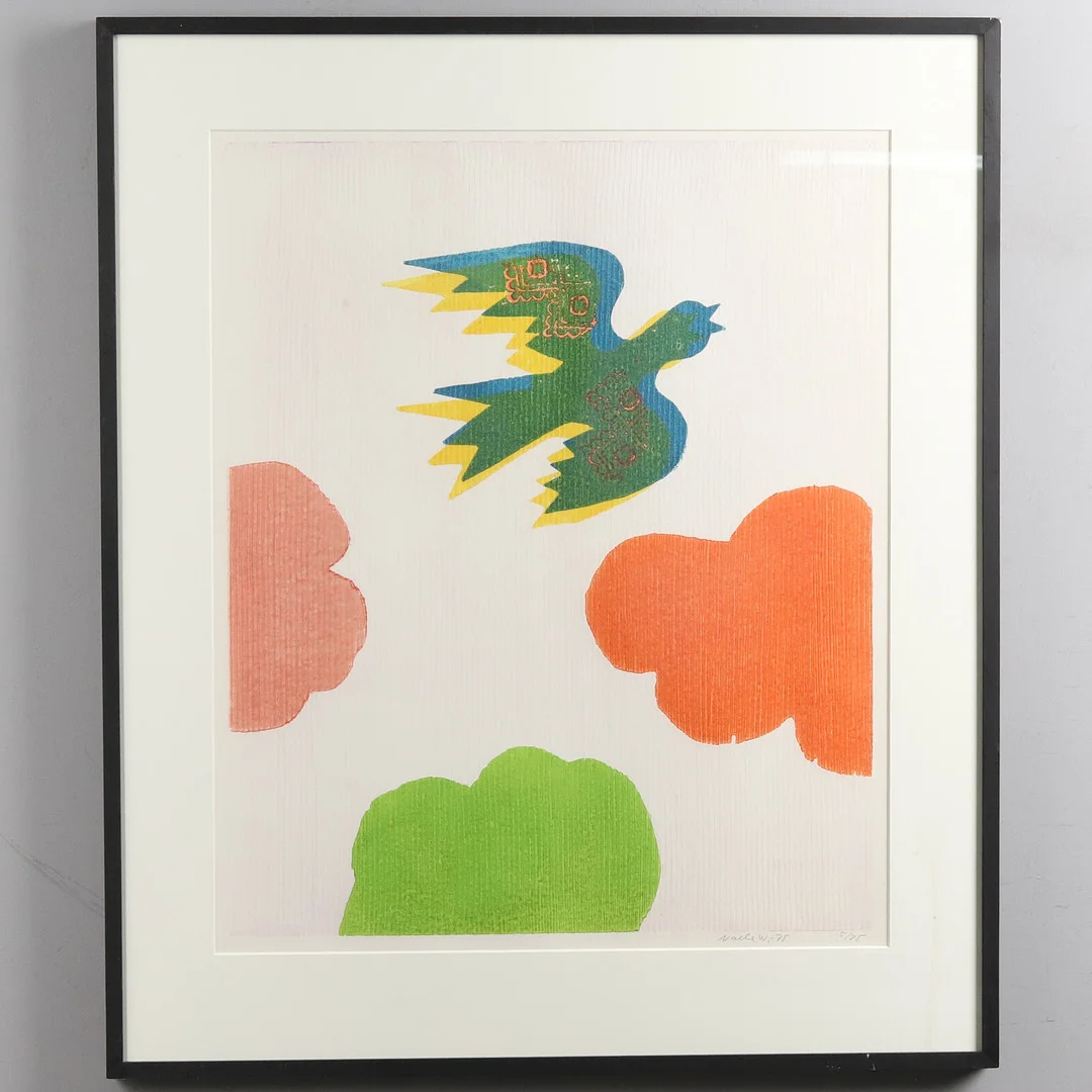 NALLE WERNER. Färgträsnitt, signerad och daterad -1975. — Engravings & Prints — Örebro Stadsauktioner