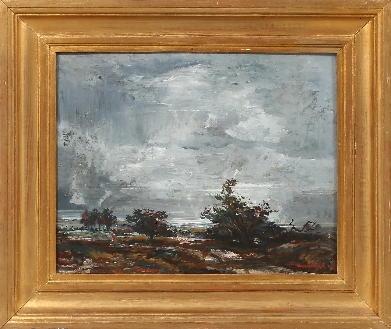 GÖSTA NORDBLAD. "kväll", olja på pannå, sign. — Paintings — Göteborgs Auktionsverk