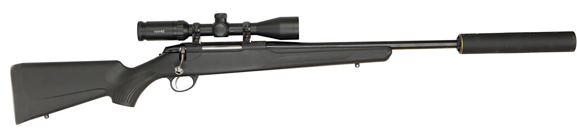 KULGEVÄR MED LJUDDÄMPARE, Repeter, fabrikat Tikka, modell T3x Compact, kaliber .308W, tillv.nr CK6351, se-nr SE3528398. — Rifles — Walter Borg