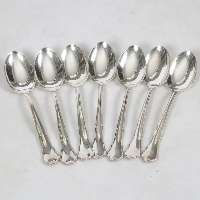SKEDAR, 7 st. silver, modell "Hansa", GAB, 1900-talets mitt.