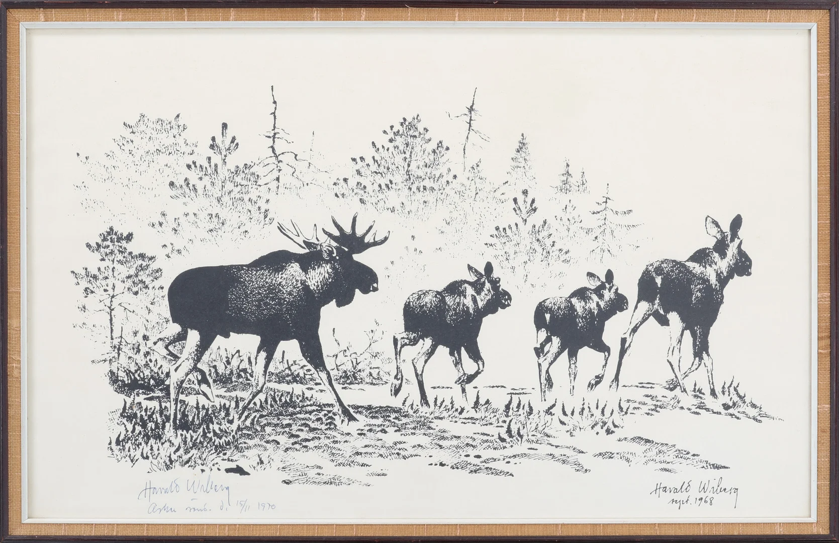 HARALD WIBERG. GRAFISKT TRYCK, signerad, samt daterad -1970. — Engravings & Prints — Södermanlands Auktionsverk