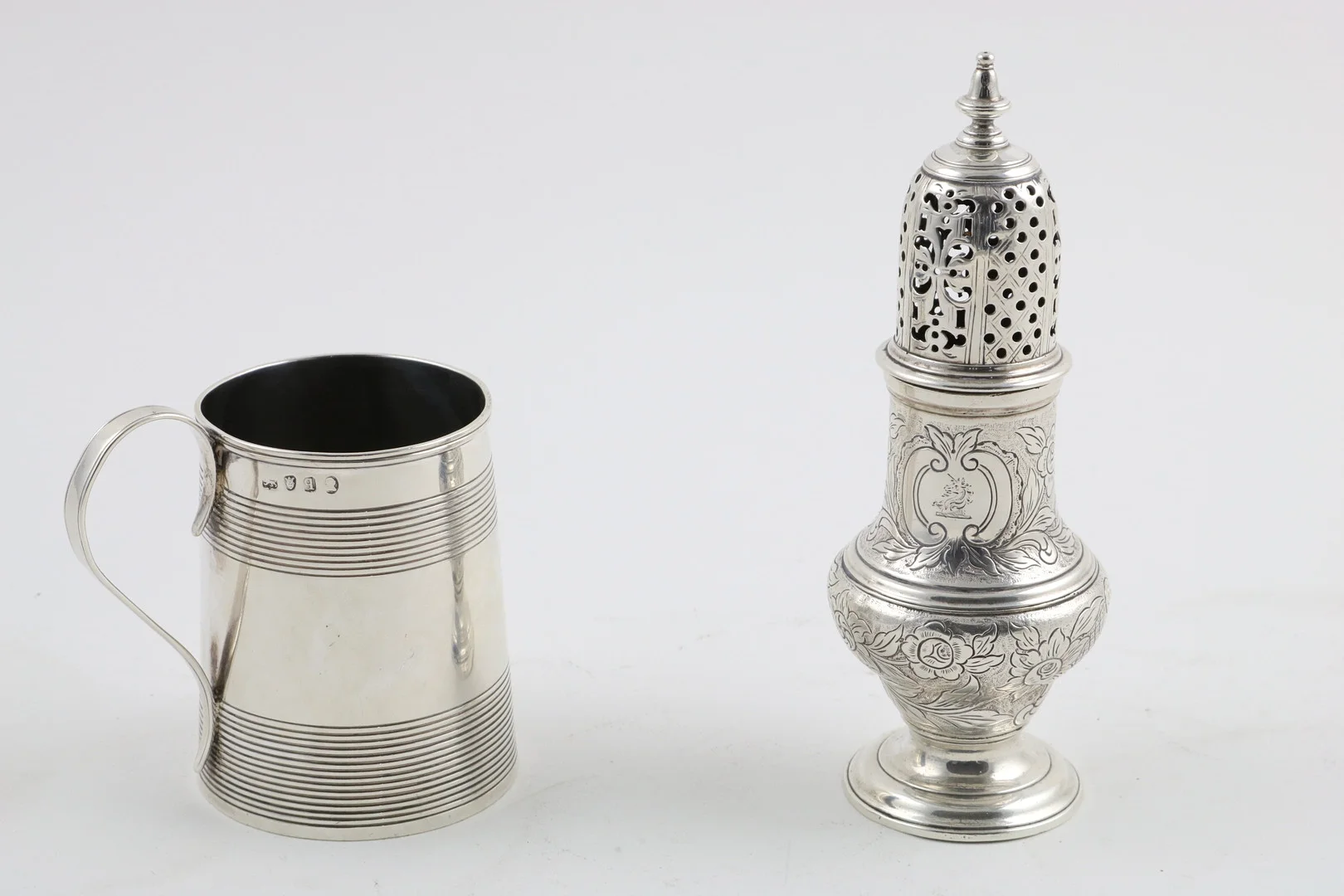 A GEORGE II SUGAR CASTER. — Silver — Lawrences Auctioneers