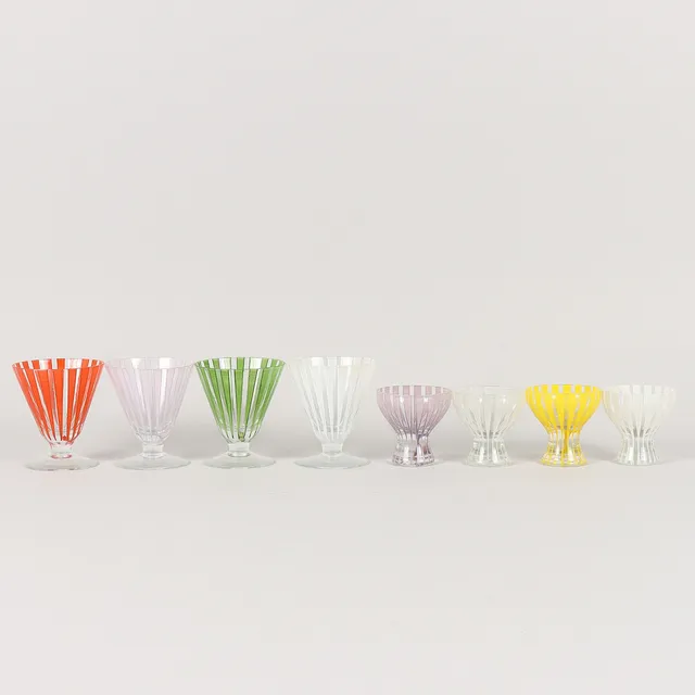 BENGT ORUP. Glas, strikt Johansfors, 8 stycken.