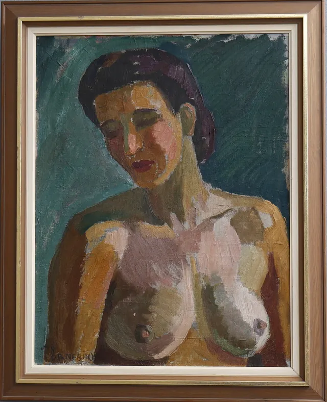 LENNART ÖRNEBÄCK. Nakenstudie, olja på duk, signerad, daterad 46.