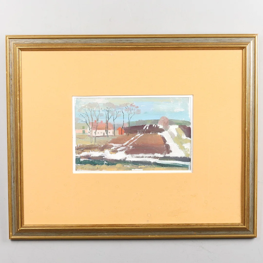 INGA BERG. Olja på duk,"Förvår", signerad och daterad -84. — Paintings — Örebro Stadsauktioner