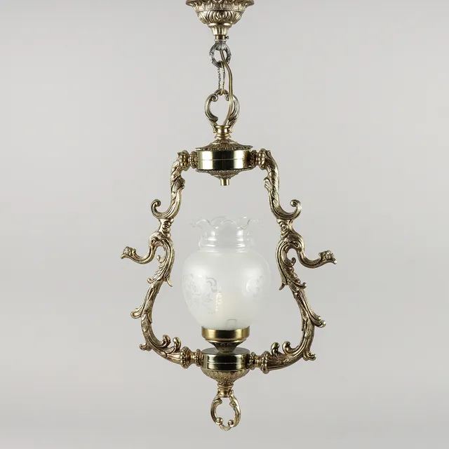TAKLAMPA gjuten metall, 1900-tal.