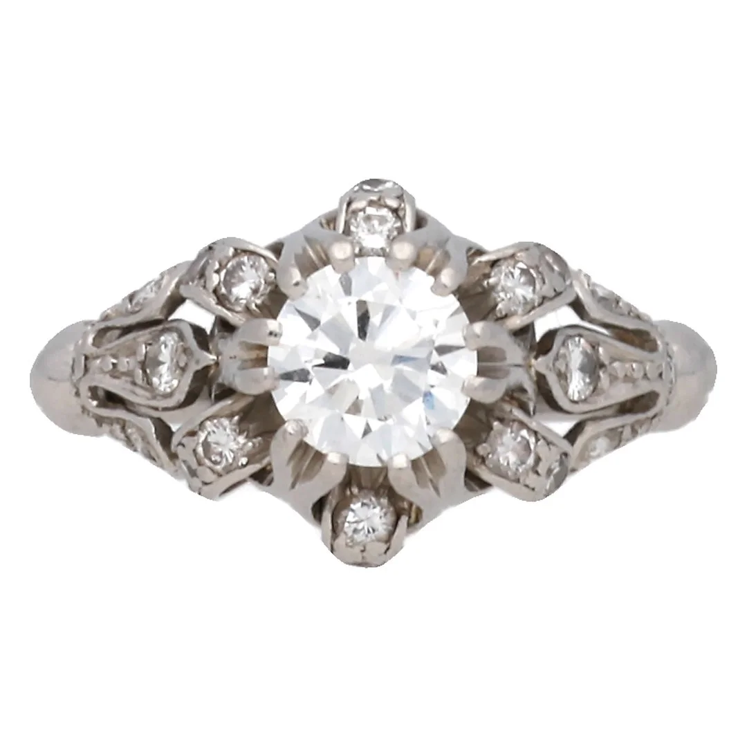 Solitaire ring, mid 20th Century. — Rings — Balclis
