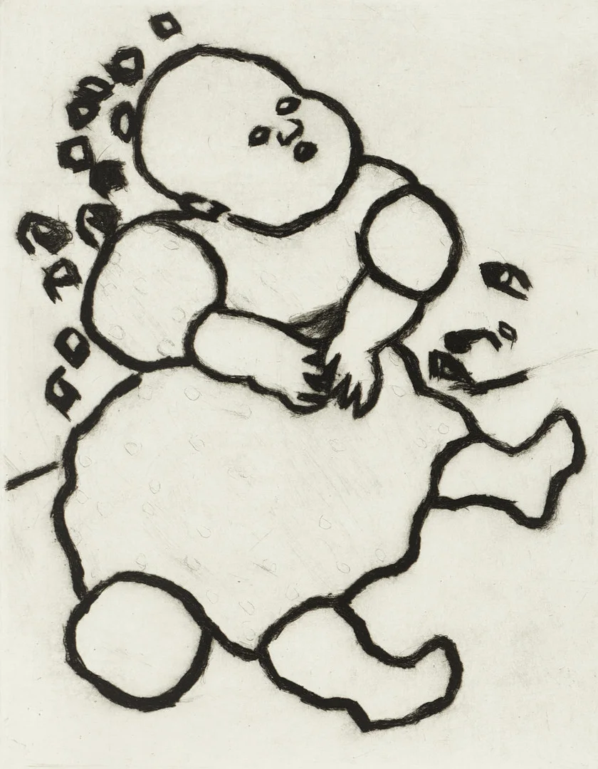 BERTA HANSSON (1910-1994), Litet barn, signerad ’Berta Hansson’ och numrerad 104/200, torrnål. — Engravings & Prints — Crafoord Auktioner Stockholm