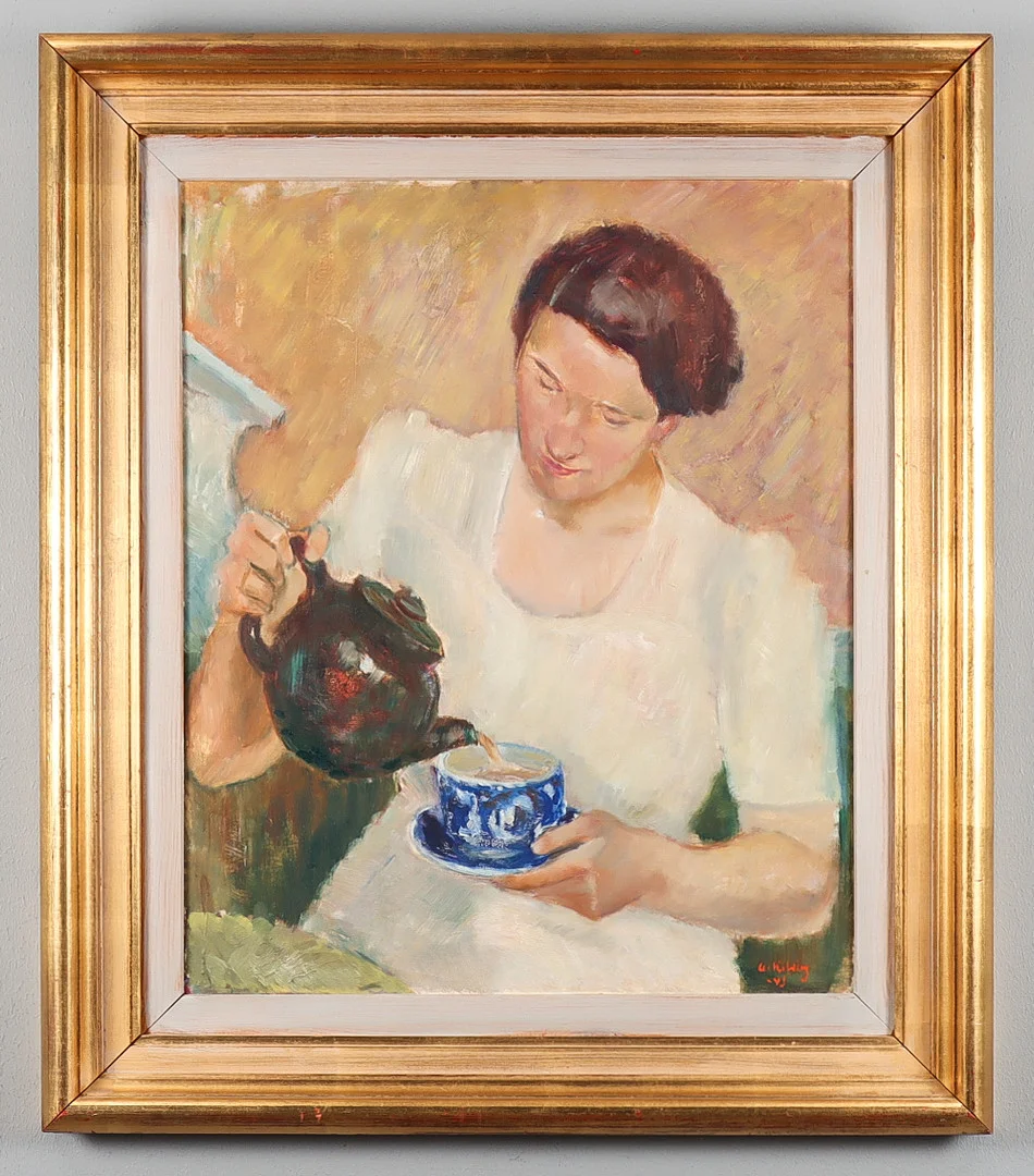 ARNE KILSBY. Olja på pannå, signerad och daterad -43. — Paintings — Karlstad Hammarö Auktionsverk