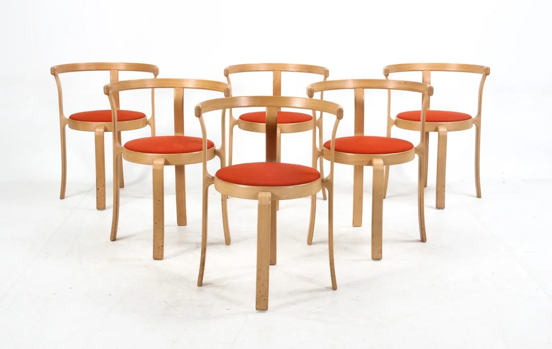 Rud Thygesen and Johnny Sørensen. Six armchairs, model 8003 (6) — Furniture/Chairs — Lauritz