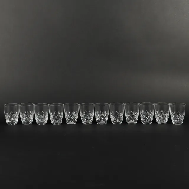GUNNAR CYRÉN. Selterglas 12 stycken, Orrefors Karolina.