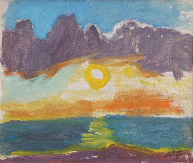 MOLLIE FAUSTMAN. BERGLANDSKAP I SOLNEDGÅNG.