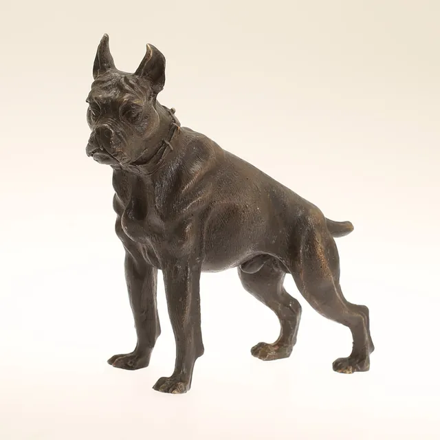 SKULPTUR, hund, brons, 1900-tal.