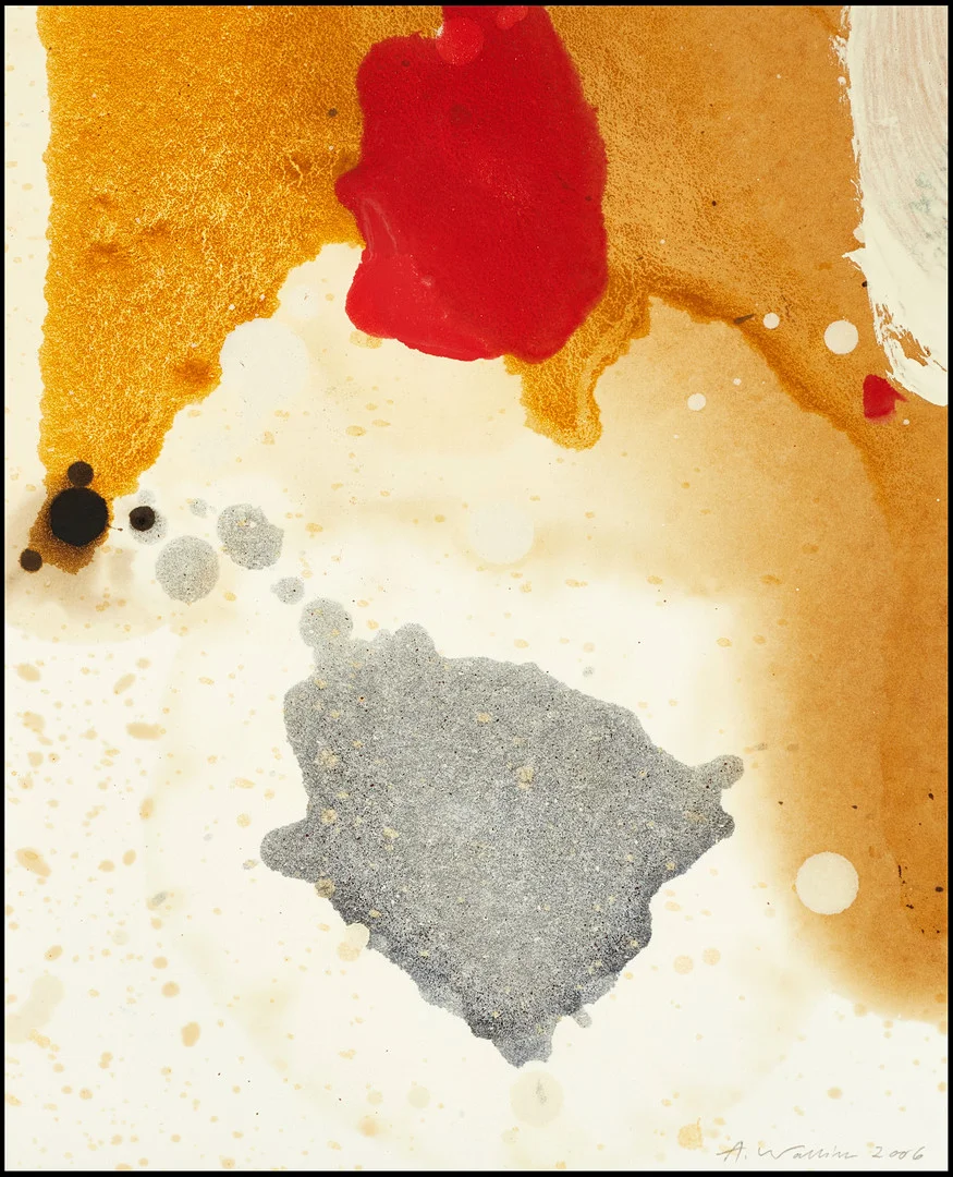 ANDERS WALLIN (FÖDD 1953). "RED DOT", signerad och daterad A. Wallin 2006, blandteknik/akvarell på papper. — Paintings — Crafoord Auktioner Stockholm