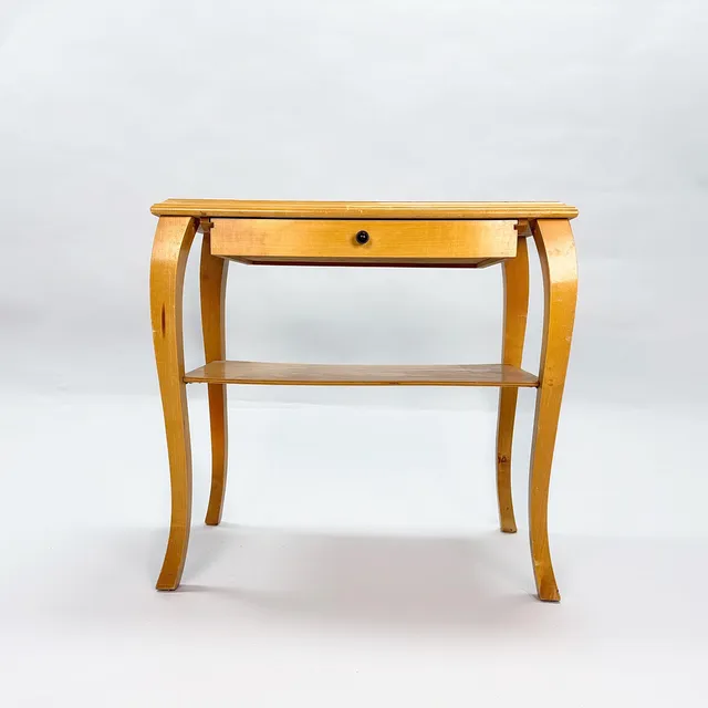 LAMPBORD / SIDOBORD med låda, trä, 1930/40 tal.