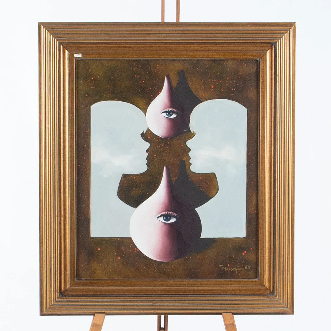THOMAS HAFSTRÖM. Olja på duk, komposition, signerad och daterad 80. — Paintings — Laholms Auktionskammare