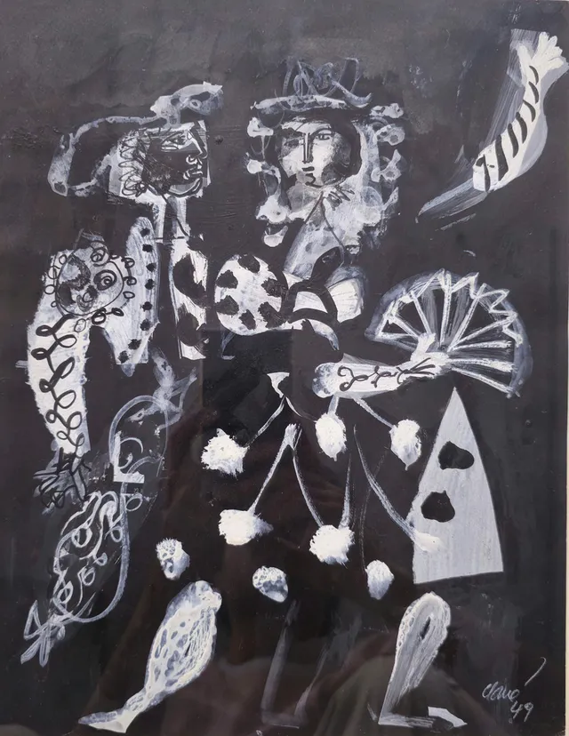 ANTONI CLAVÉ. "ÉTUDE POUR CARMEN". TÉCNICA MIXTA SOBE APPEL. 1949.