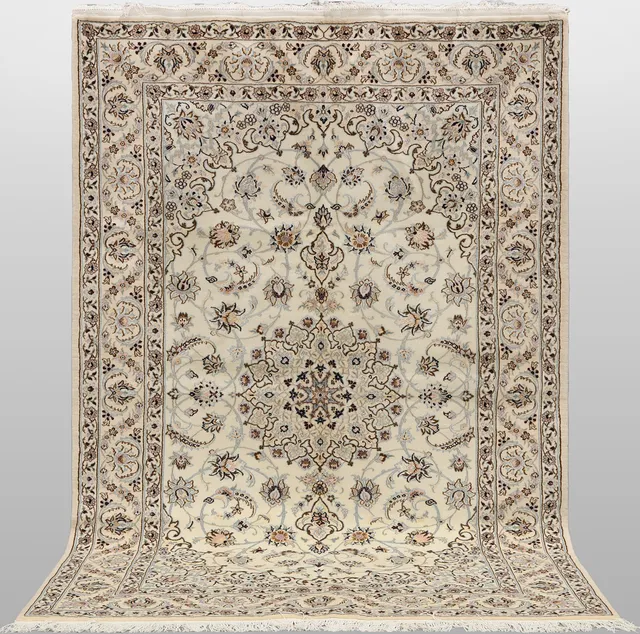 ORIENTMATTA, Nain, handknuten, part silk, s.k 9 LAA ca 500.000 knutar/kvm, ca 260 x 162 cm.