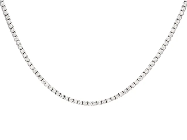 RIVIERECOLLIER, 18K vitguld, 161 briljantslipade diamanter ca 4,23 ctv, ca TW-W/VVS-VS, längd 45 cm, vikt 16,9 g.