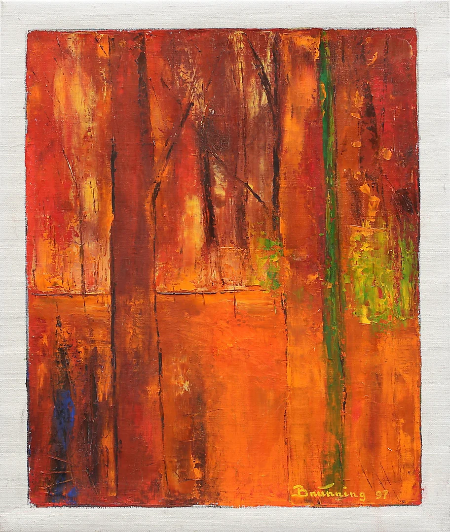 LEIF BRÜNNING. "Gläntan", olja på duk, signerad Brüning och daterad 97. — Paintings — Garpenhus Auktioner