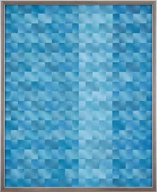 BARBRO ÖSTLIHN. "XX Mur Bleu avec bande", olja på duk, signerad Barbro Ostlihn och daterad 1986.