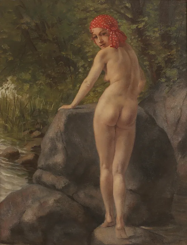 PHILIPPE DE ROUGEMONT. Olja på duk, signerad.