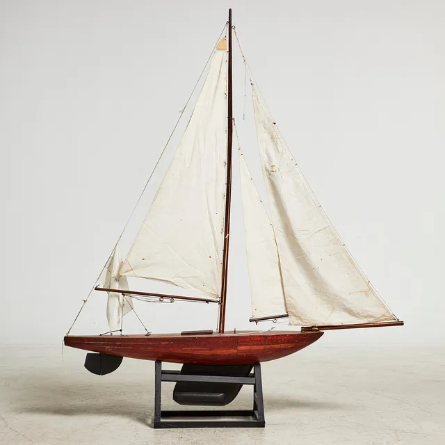 MODELLBÅT, teak.
