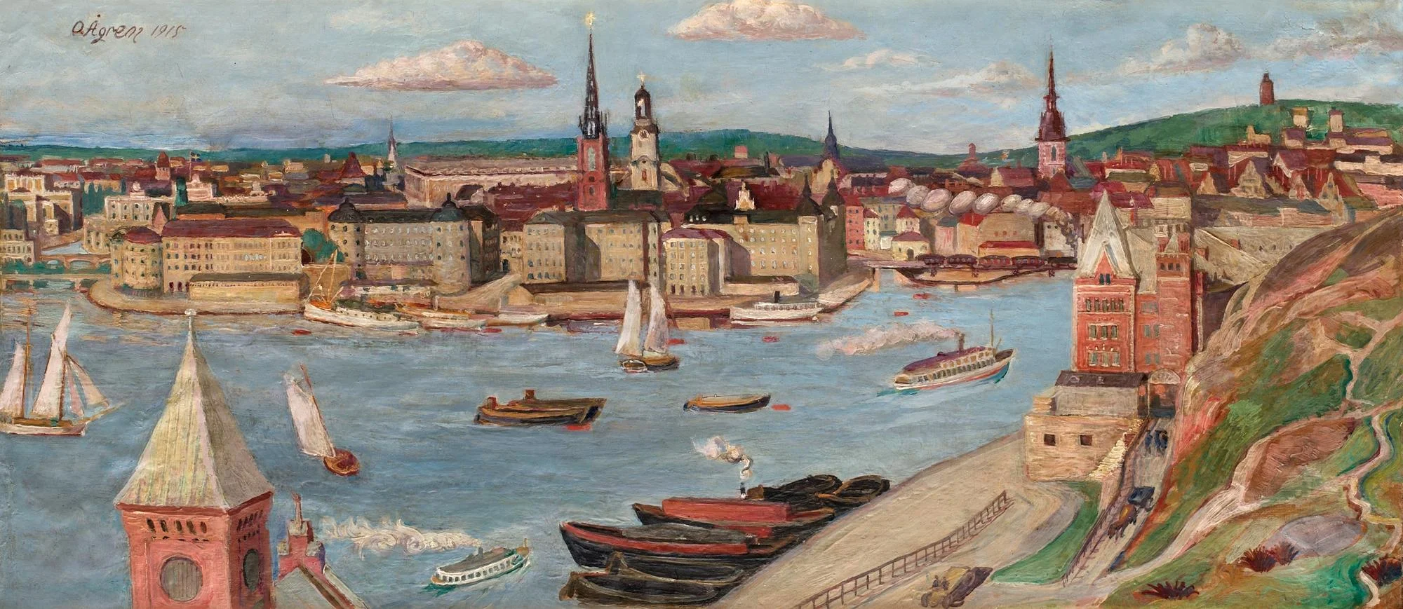Olof Ågren, Utsikt från Söder mot Riddarholmen. — Bukowskis