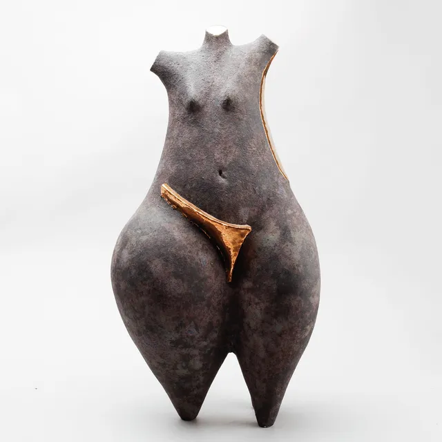 ALF EKBERG. Torso, skulptur, keramik, signerad.