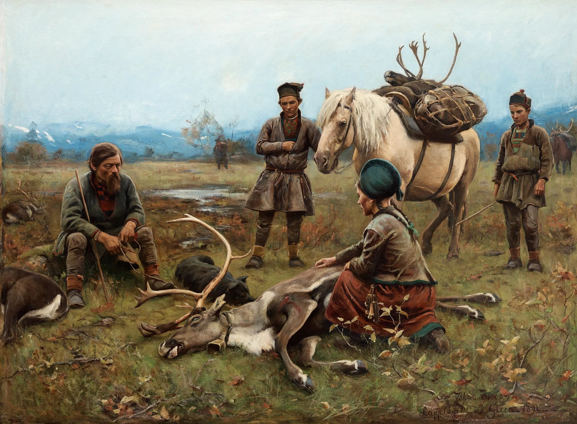 Johan Tirén, "Lapplägret vid Gleen". — Bukowskis
