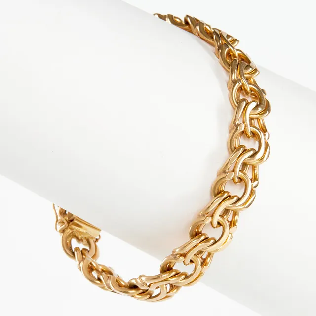 ARMBAND, 18 k guld, bismarcklänk, 60-tal.
