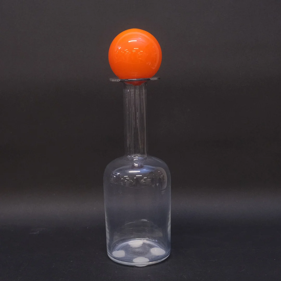 OTTO BRAUER. VAS MED KULA, HOLMEGAARD. — Art glass — Björnssons Auktionskammare