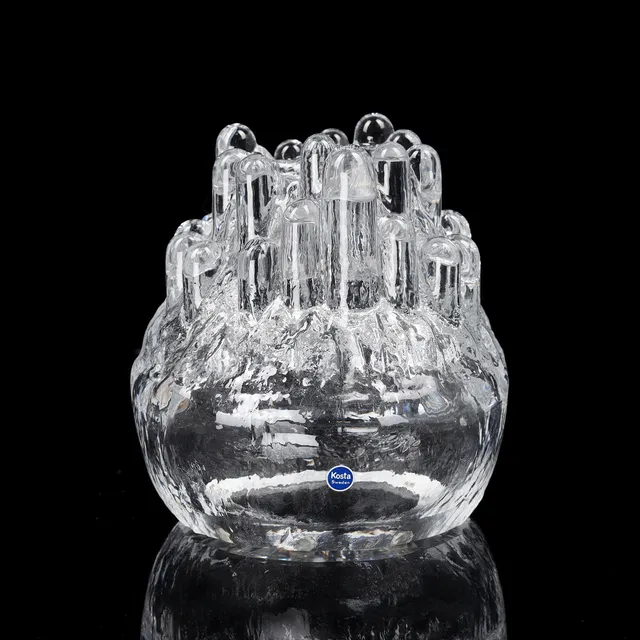 GÖRAN WÄRFF. Ljuslykta, glas, "Polar", Kosta.