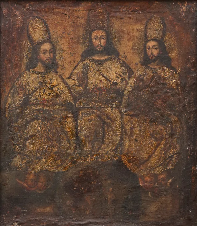 CUZCO SCHOOL, LATE 17TH CENTURY. Holy Trinity.