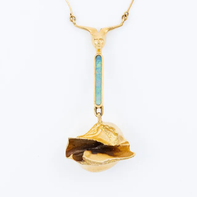Björn Weckström, collier, 18K guld med opal, Finland 1978. För Lapponia.