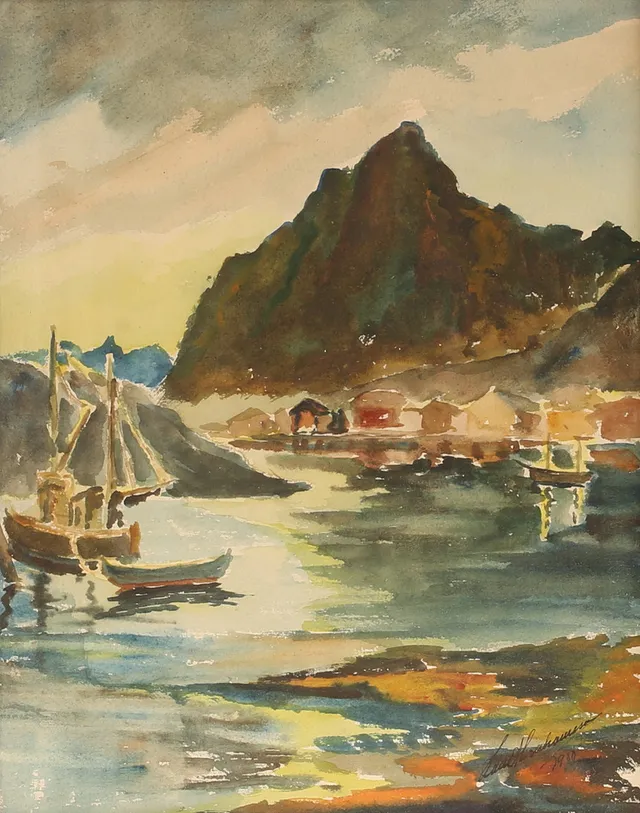 HANS ABRAHAMSSON. Akvarell, signerad.